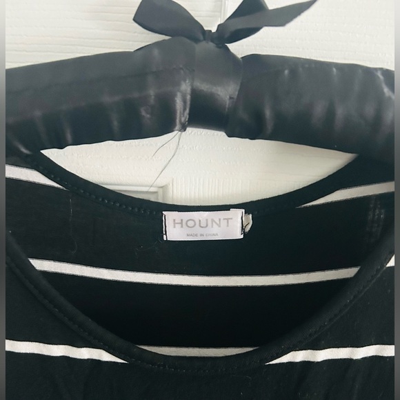 Hount Black and White Striped Maxi Dress Flowy, Long with Pockets, size 2X - Picture 4 of 6